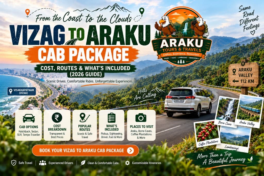 Vizag to Araku Cab Package: Cost, Routes & What's Included (2026 Guide)